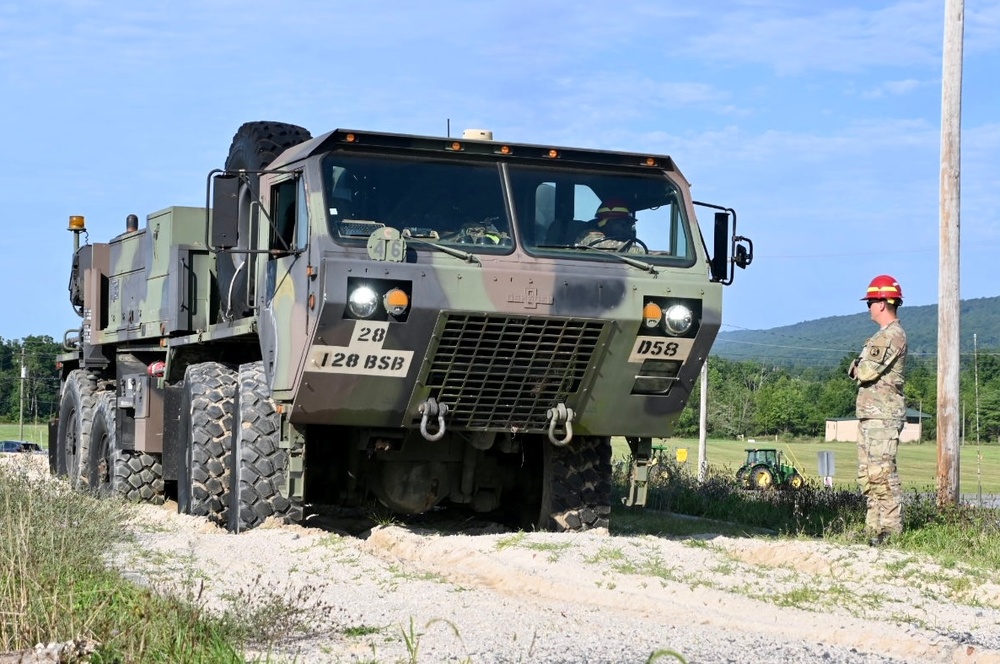 128th BSB trains in the mire pit