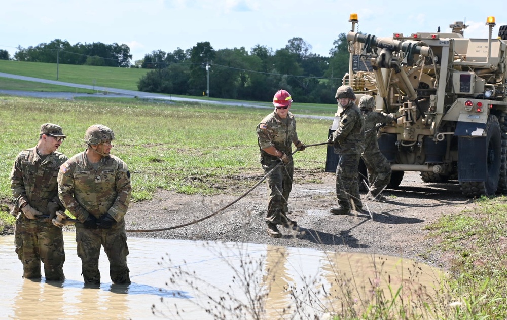 128th BSB trains in the mire pit