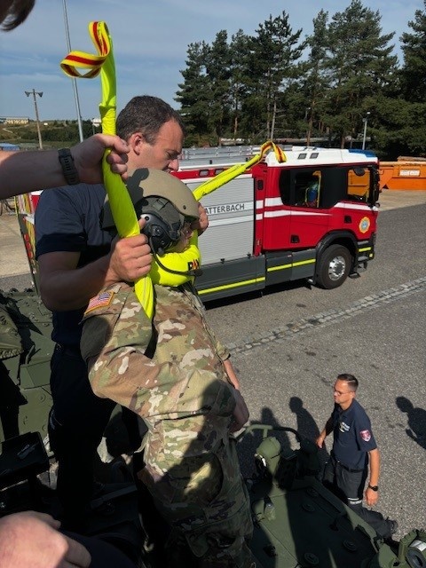 5th Battalion, 4th Air Defense Artillery Regiment with Ansbach Fire and Rescue Department.