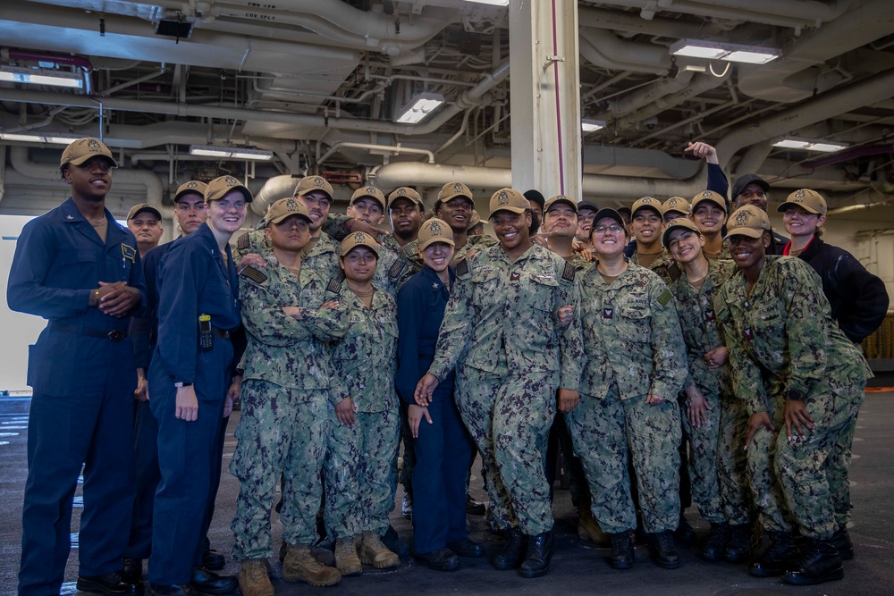 USS Tripoli Piping Ashore