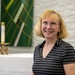 Dr. Grace Yeuel Stands in the Clay Kaserne Chapel