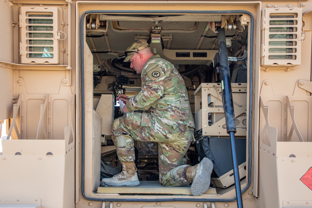 401AFSB issues 38 MaxxPro MRAP vehicles from APS-5 in support of Operation Inherent Resolve