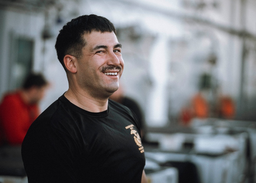 15th MEU Staff NCOs Conduct PT Aboard USS Boxer