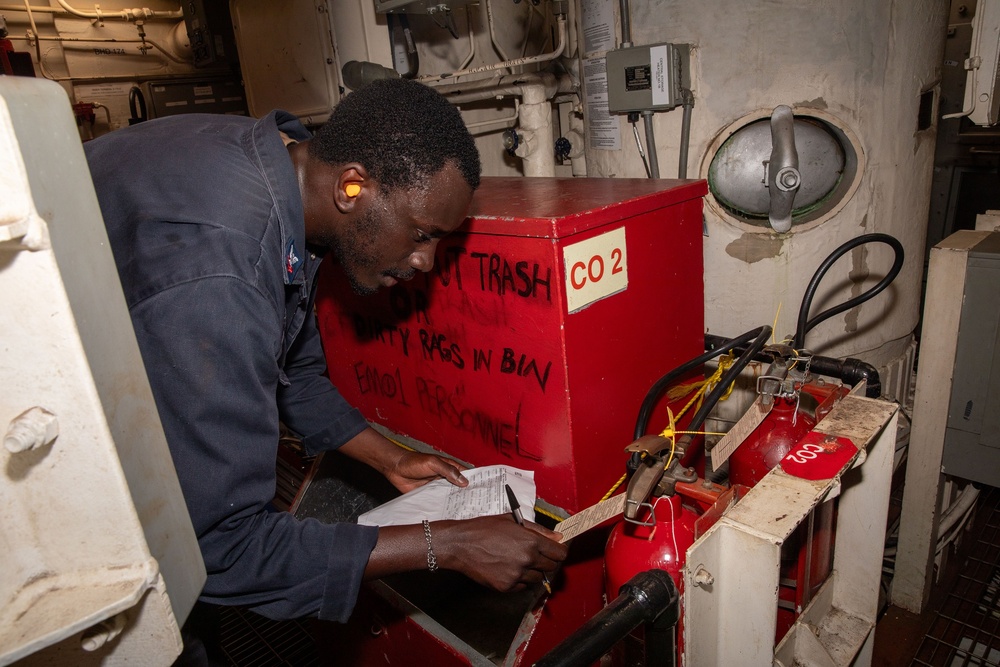 O’Kane Sailor conducts maintenance