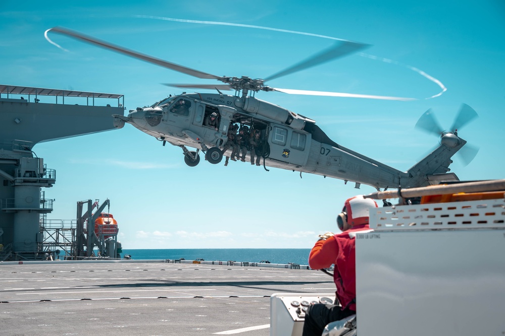 DVIDS - Images - USS America (LHA 6) Conducts Flight Operations with ...