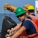 Coast Guard Cutter Northland crew members conduct drills and personnel transfers