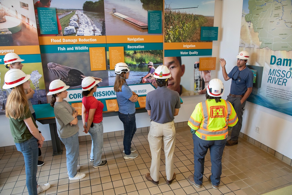 U.S. Army Corps of Engineers, Omaha District summer interns tour Gavins Point Dam