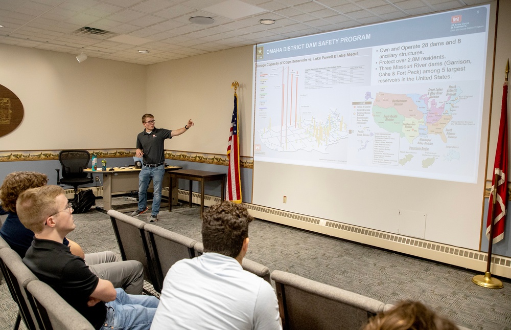 U.S. Army Corps of Engineers, Omaha District summer interns tour Gavins Point Dam