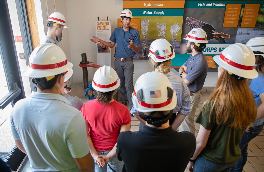 U.S. Army Corps of Engineers, Omaha District summer interns tour Gavins Point Dam