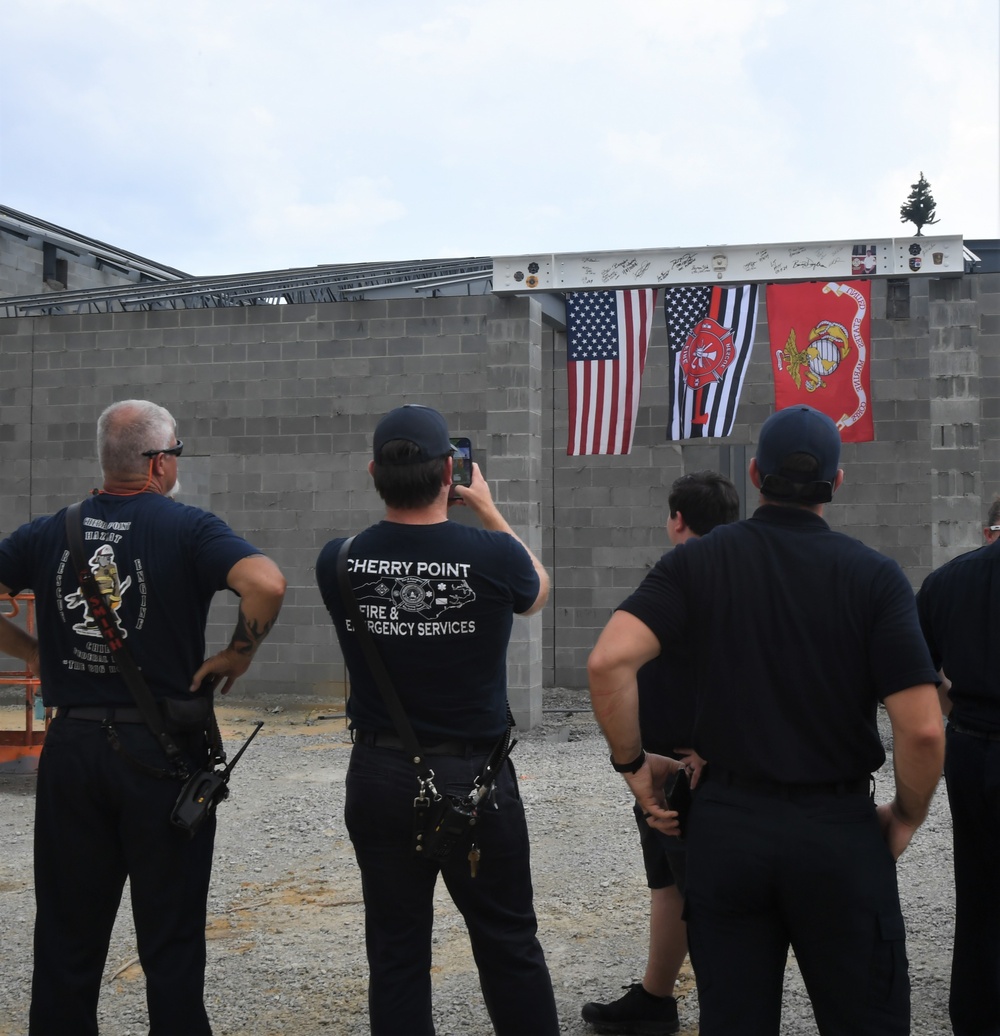 OICC Florence completes final topping out ceremony for fire station construction