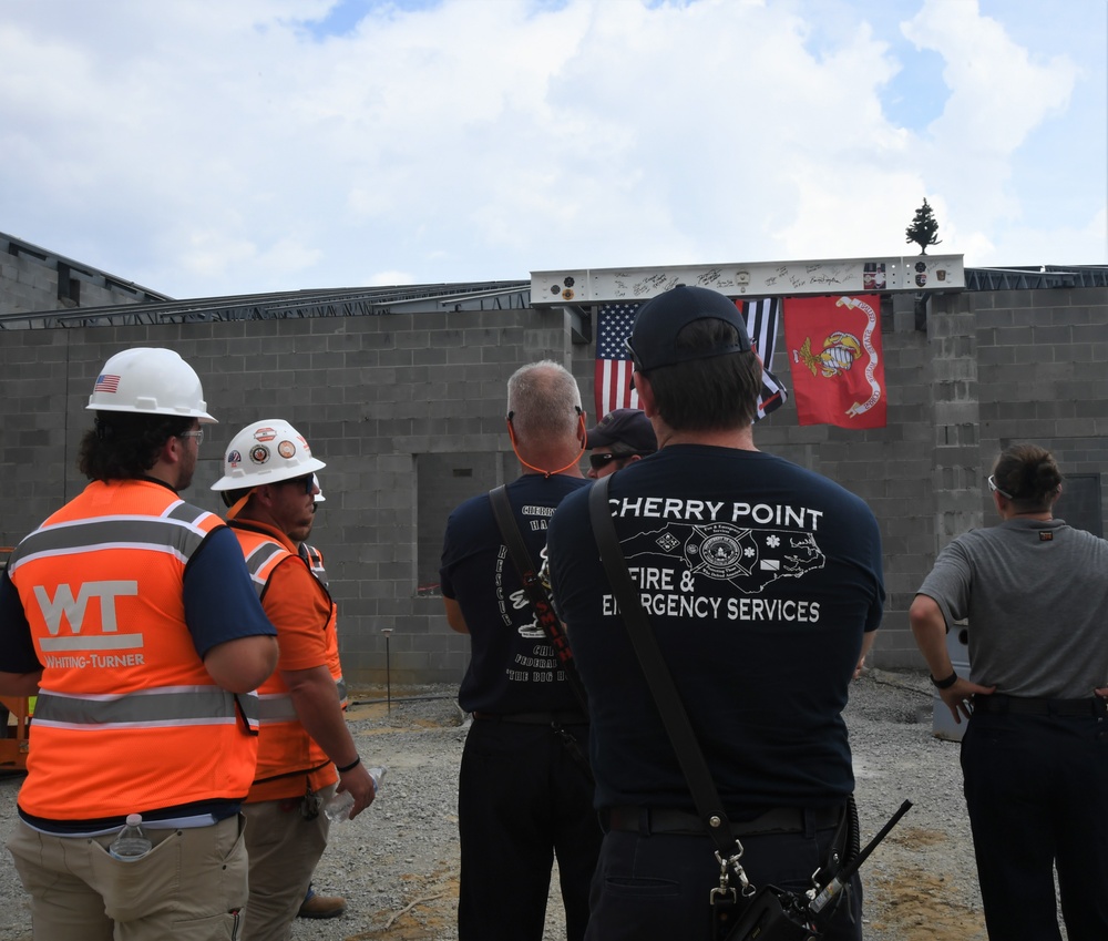 OICC Florence completes final topping out ceremony for fire station construction