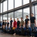 U.S. Air Force Basic Military Training Trainees Line Up and Wait for Instructions