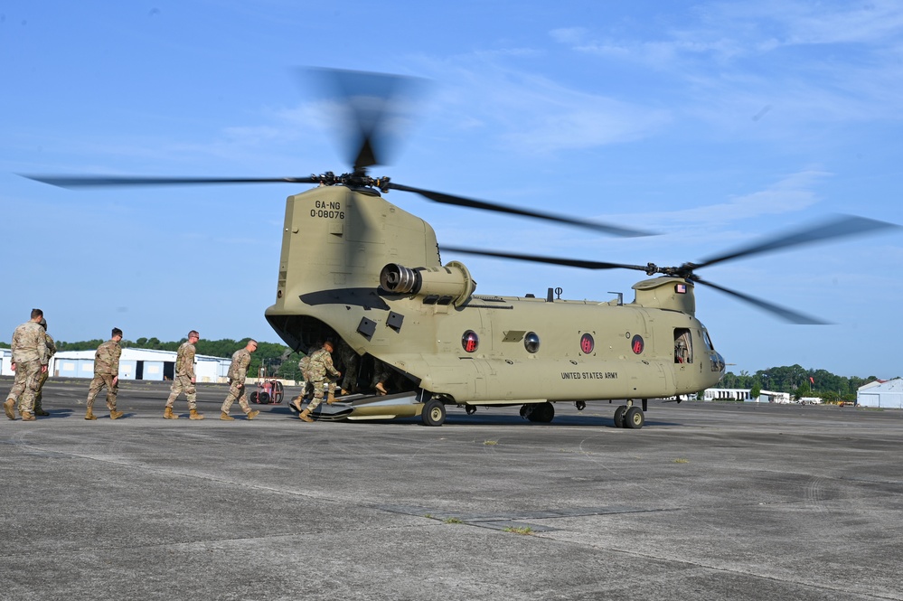 The 117th Air Control Squadron culminates last annual field training with CH-197 incentive flight