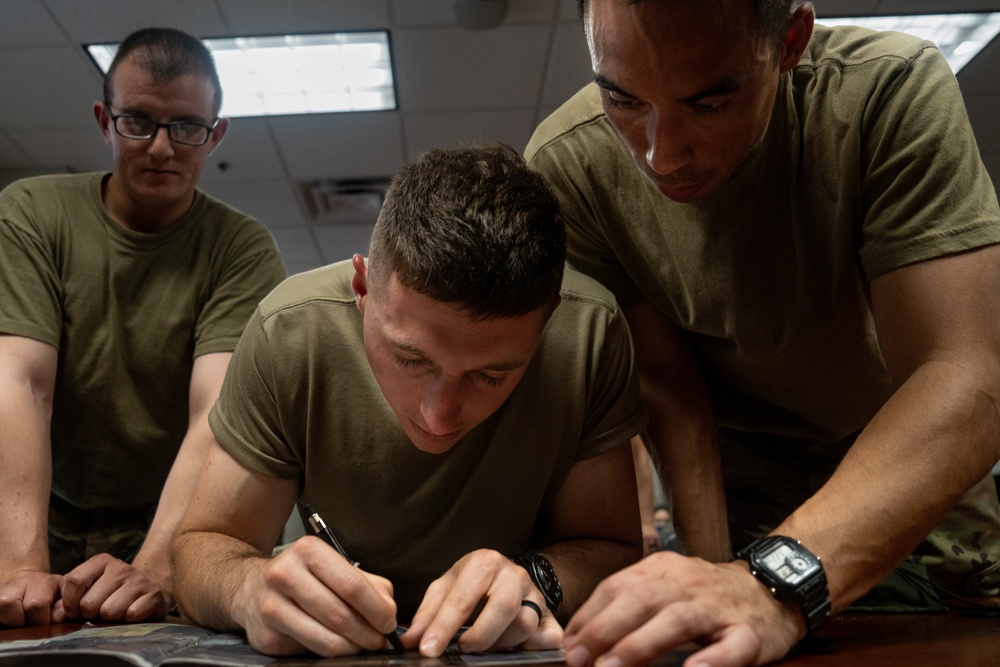 Chaplain candidates train land navigation during Initial Candidate Training