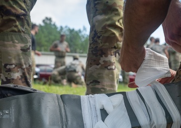 Chaplain candidates learn TCCC from 5th Combat Communications Group