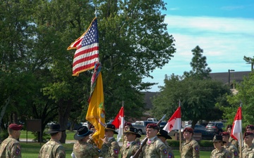 1-73 Cavalry cases colors as part of inactivation ceremony