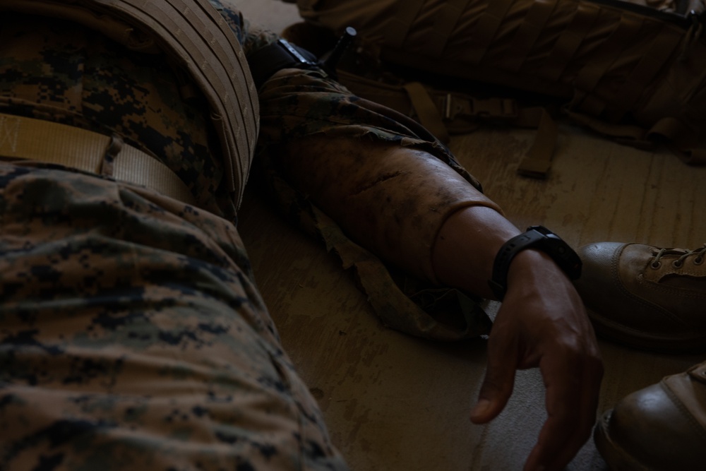 Marines and Sailors demonstrate care under fire