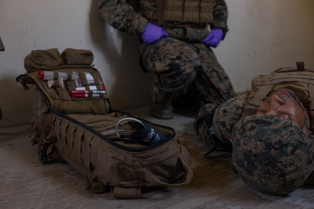 Marines and Sailors demonstrate care under fire