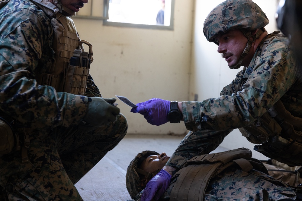 Marines and Sailors demonstrate care under fire