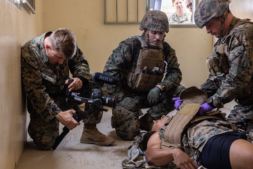 Marines and Sailors demonstrate care under fire