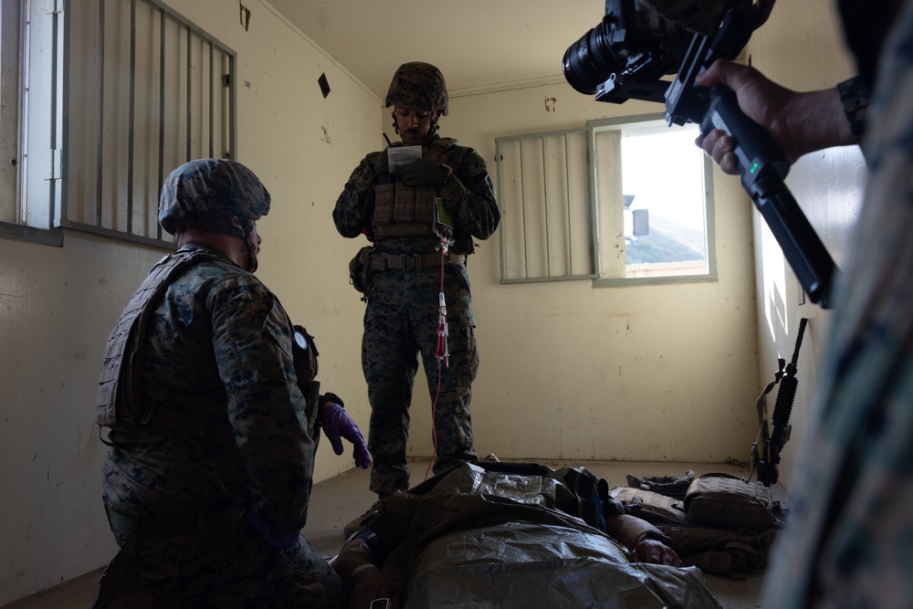 Marines and Sailors demonstrate care under fire
