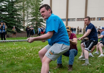 Team Eielson show out during Iceman Sports Day 2024