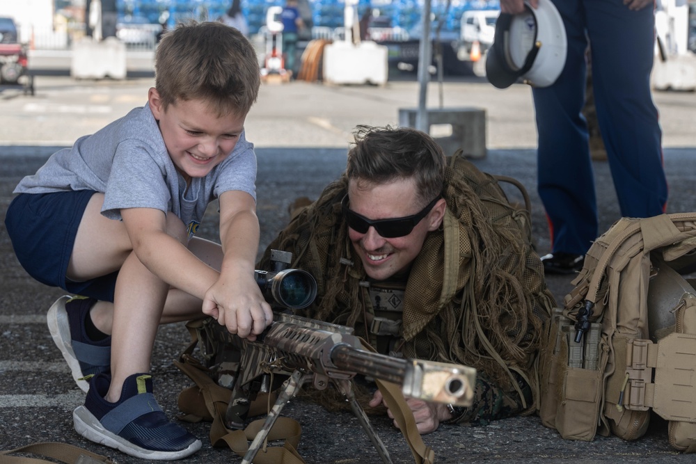 U.S. Marines hold static display during Seafair