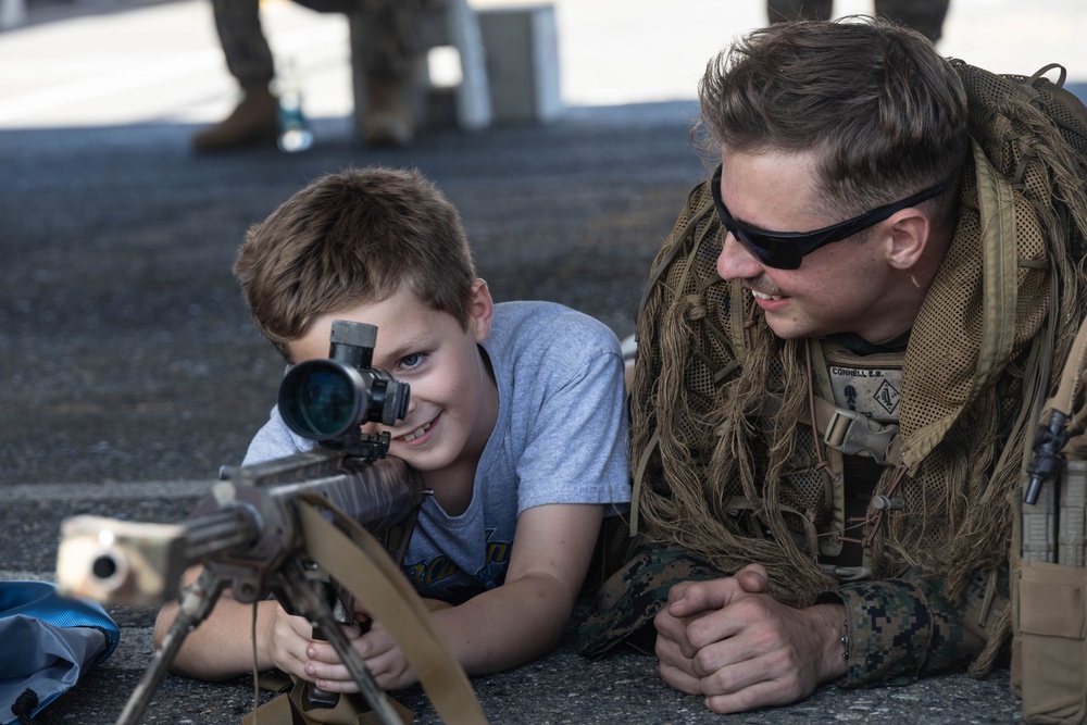 U.S. Marines hold static display during Seafair