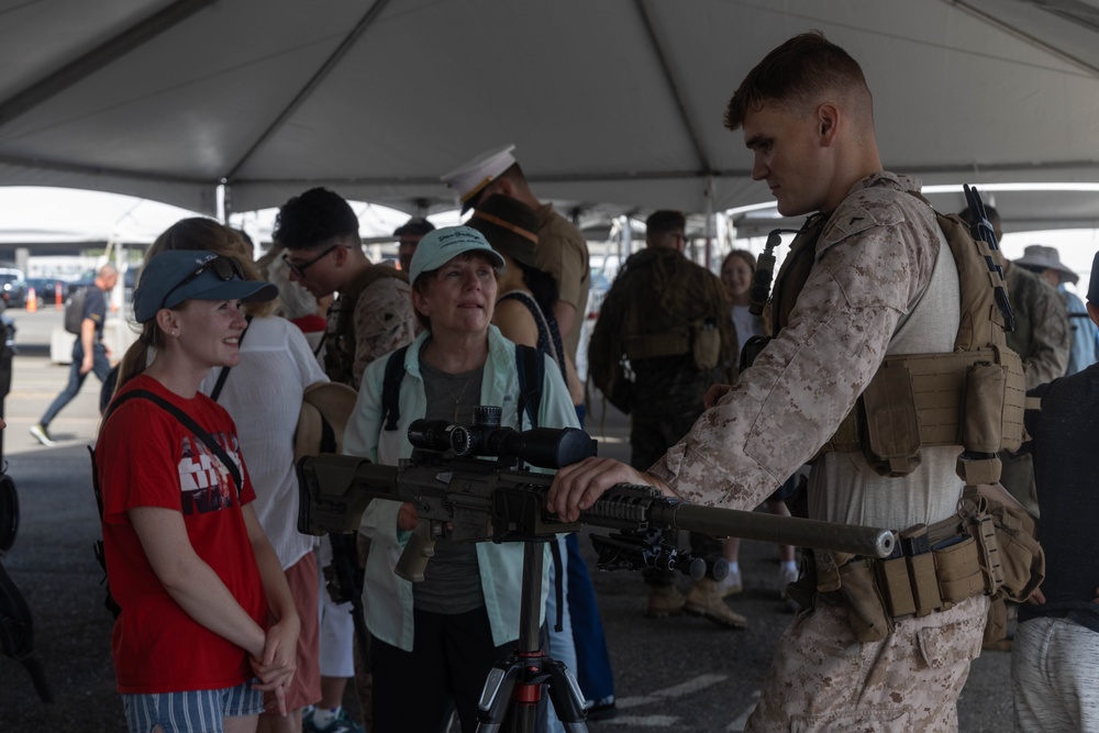 U.S. Marines hold static display during Seafair