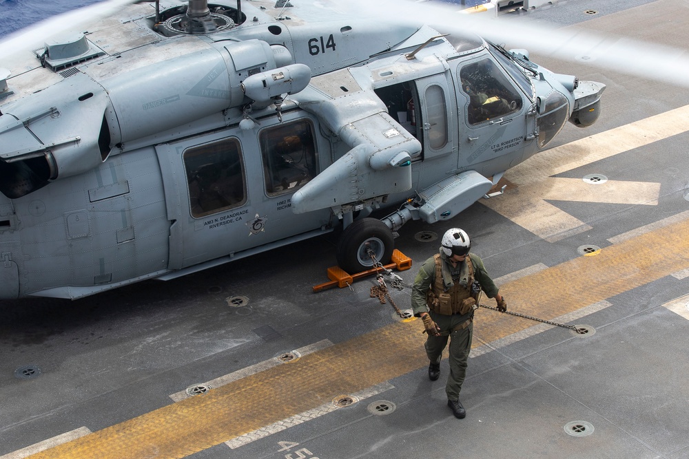 USS Tripoli Conducts Flight operations