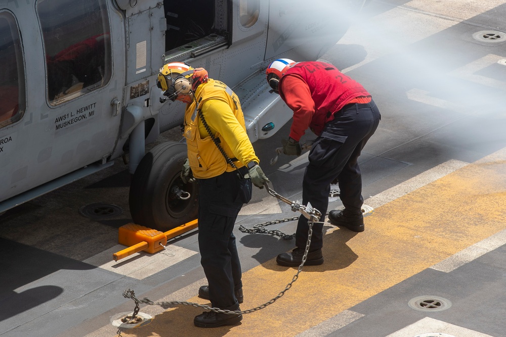 USS Tripoli Conducts Flight operations