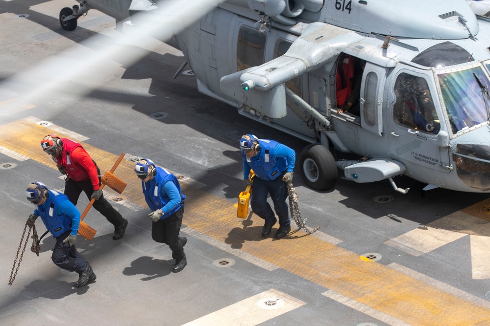 USS Tripoli Conducts Flight operations