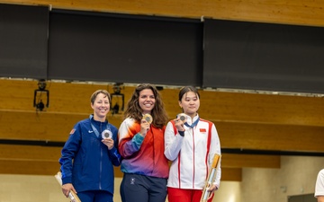 U.S. Army Sgt. Sagen Maddalena Silver medalist Women's 50m 3 position Rifle