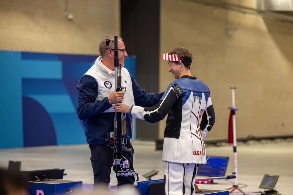 U.S. Army Sgt. Sagen Maddalena Silver medalist Women's 50m 3 position Rifle