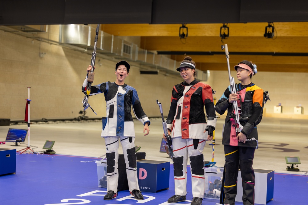 U.S. Army Sgt. Sagen Maddalena Silver medalist Women's 50m 3 position Rifle