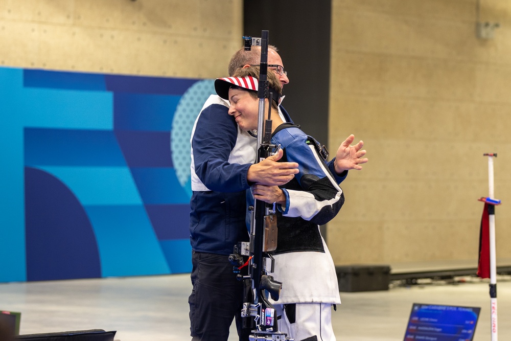 U.S. Army Sgt. Sagen Maddalena Silver medalist Women's 50m 3 position Rifle