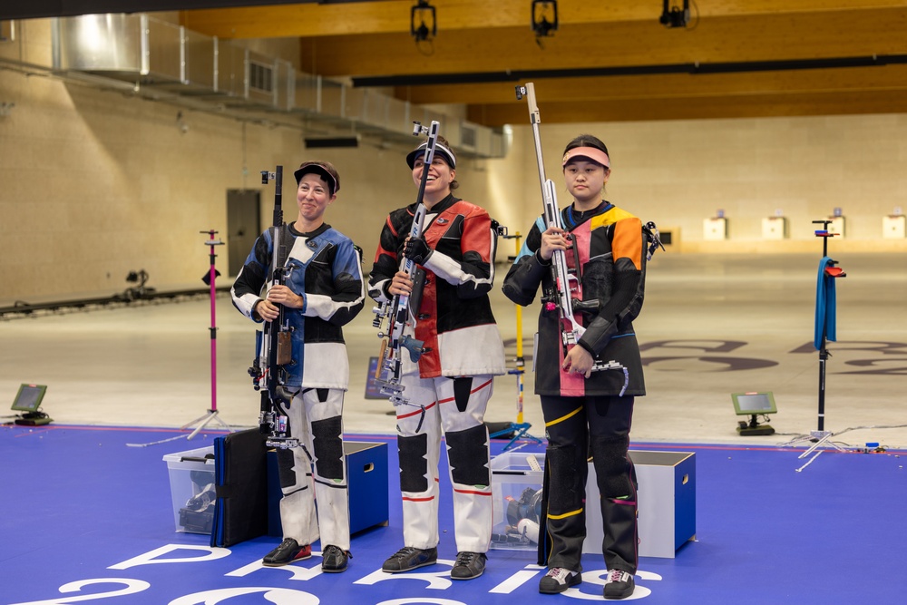 U.S. Army Sgt. Sagen Maddalena Silver medalist Women's 50m 3 position Rifle