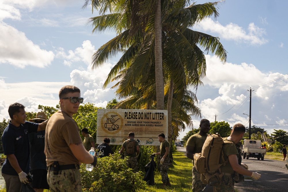 Koa Moana 24: Dekehtik Causeway Clean Up with the FSM U.S. Ambassador and U.S. Veterans of Pohnpei Association