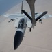 U.S. KC-135s refuel Qatari F-15s during exercise Sky Shield 9