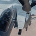 U.S. KC-135s refuel Qatari F-15s during exercise Sky Shield 9