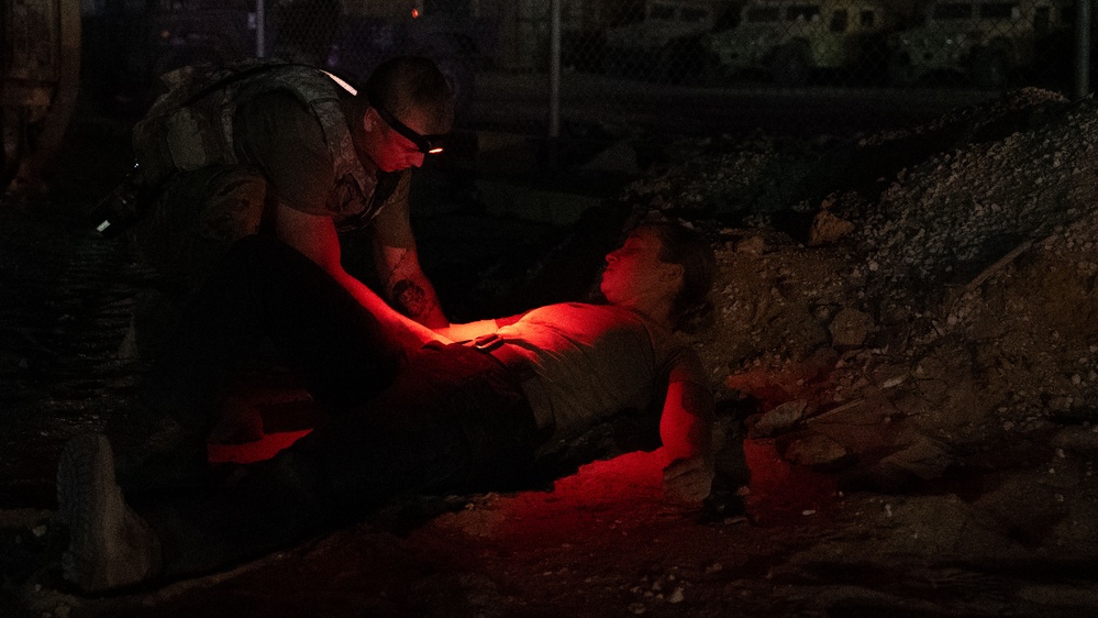 Emergency personnel test their rapid response