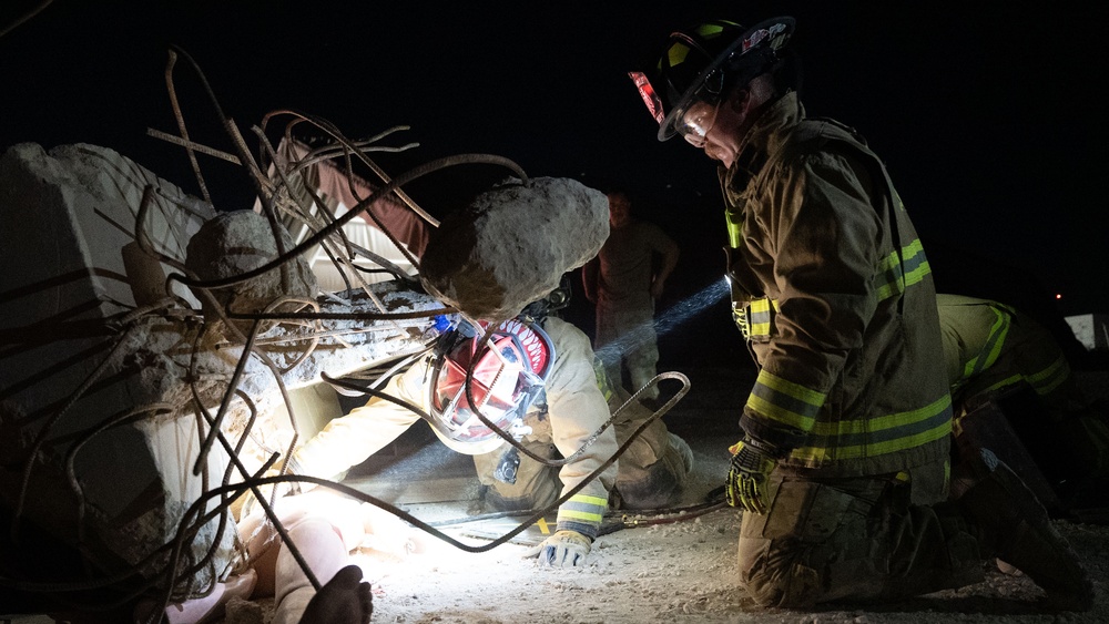 Emergency personnel test their rapid response