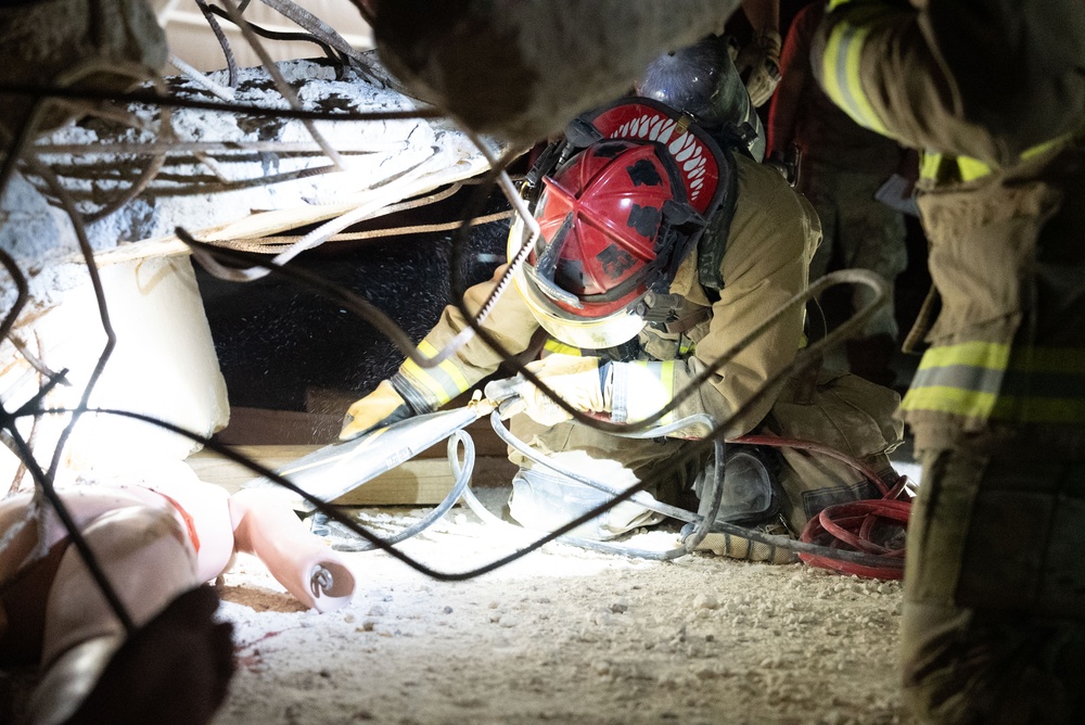 Emergency personnel test their rapid response
