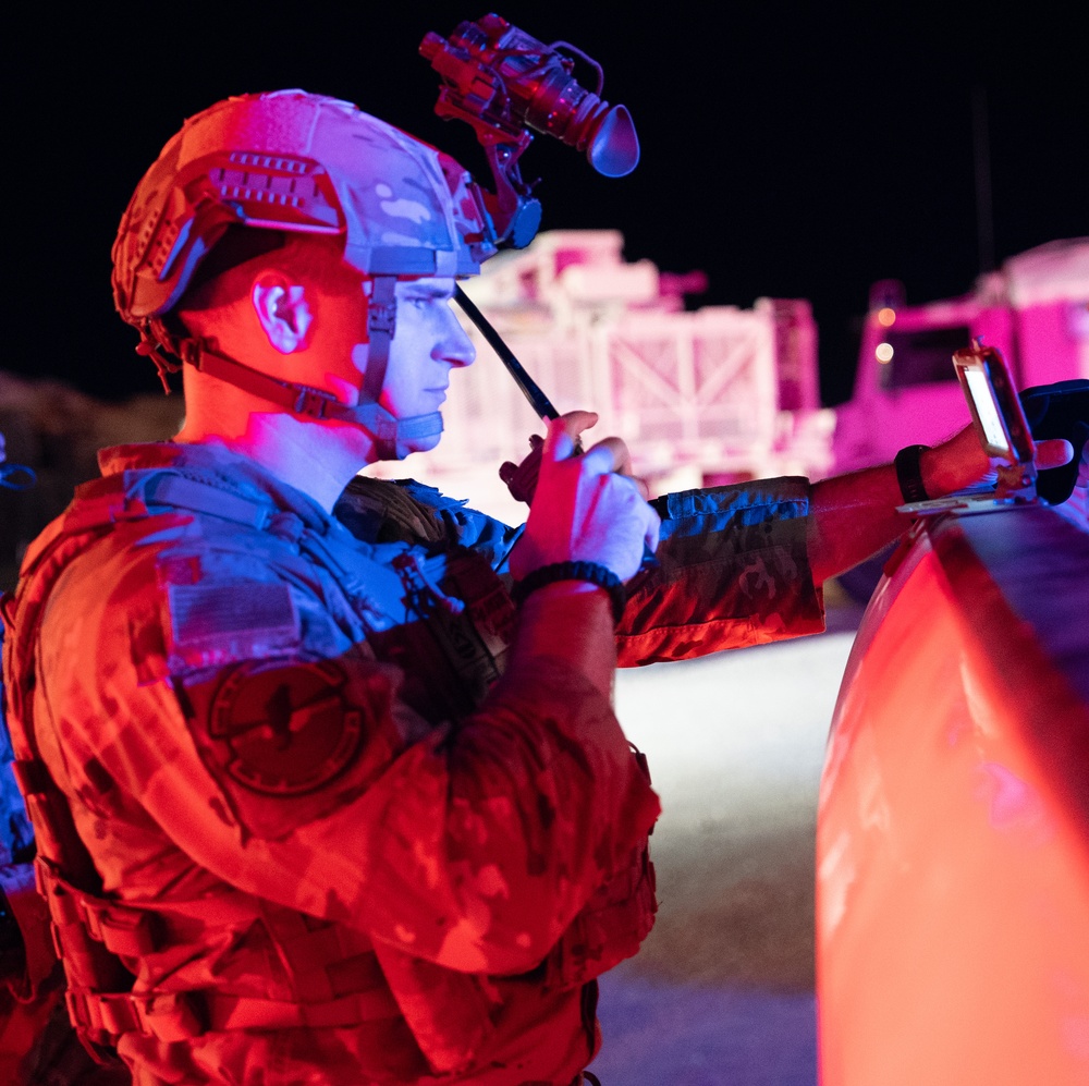 Emergency personnel test their rapid response