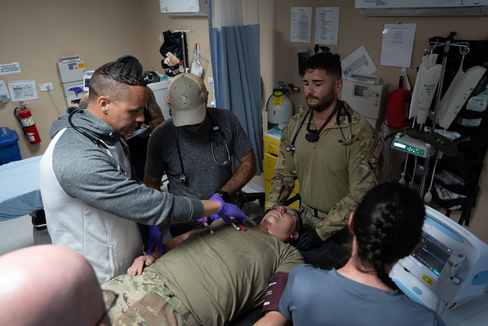 Emergency personnel test their rapid response