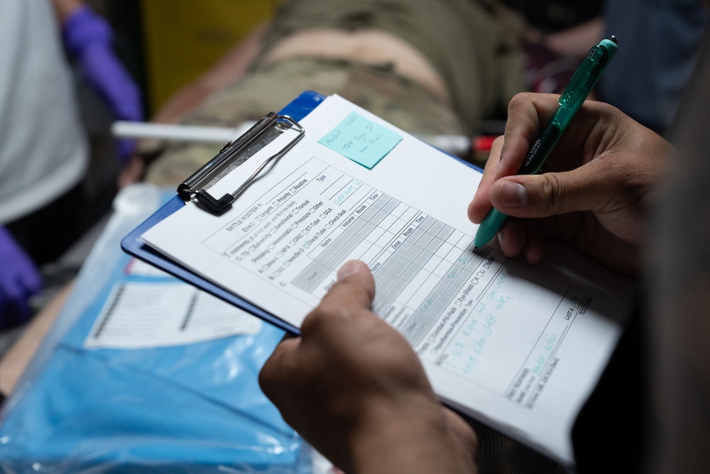 Emergency personnel test their rapid response