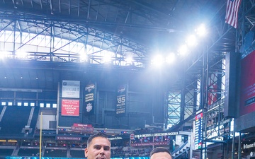 Phoenix based Army recruiter performed a reenlistment ceremony in grand fashion with the Ariona Diamondbacks