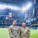 Phoenix based Army recruiter performed a reenlistment ceremony in grand fashion with the Ariona Diamondbacks