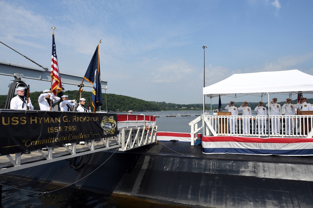 USS Hyman G. Rickover Change of Command Cerremony