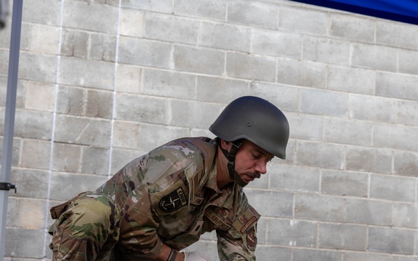 Lt. Col. James Fink tends to a casualty